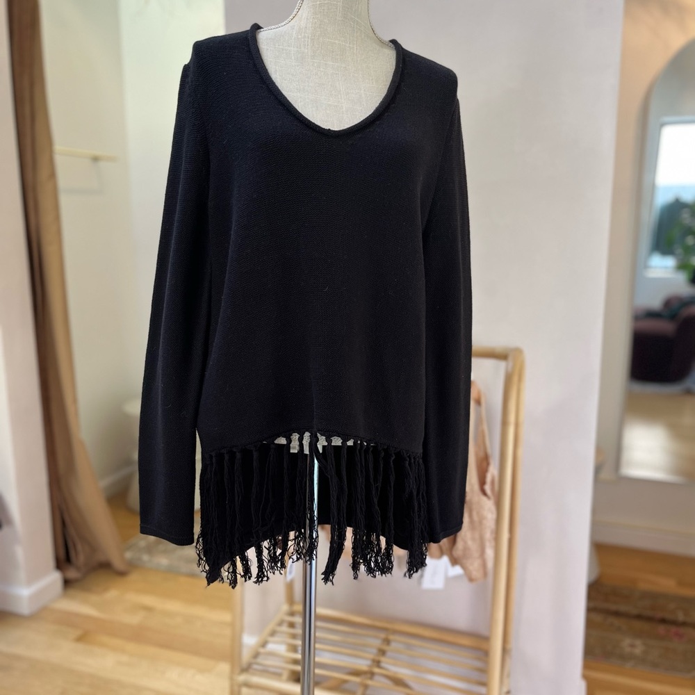 Cheryl Nash Sweater Knit Tunic Top, Large, EUC, Cream or Black
